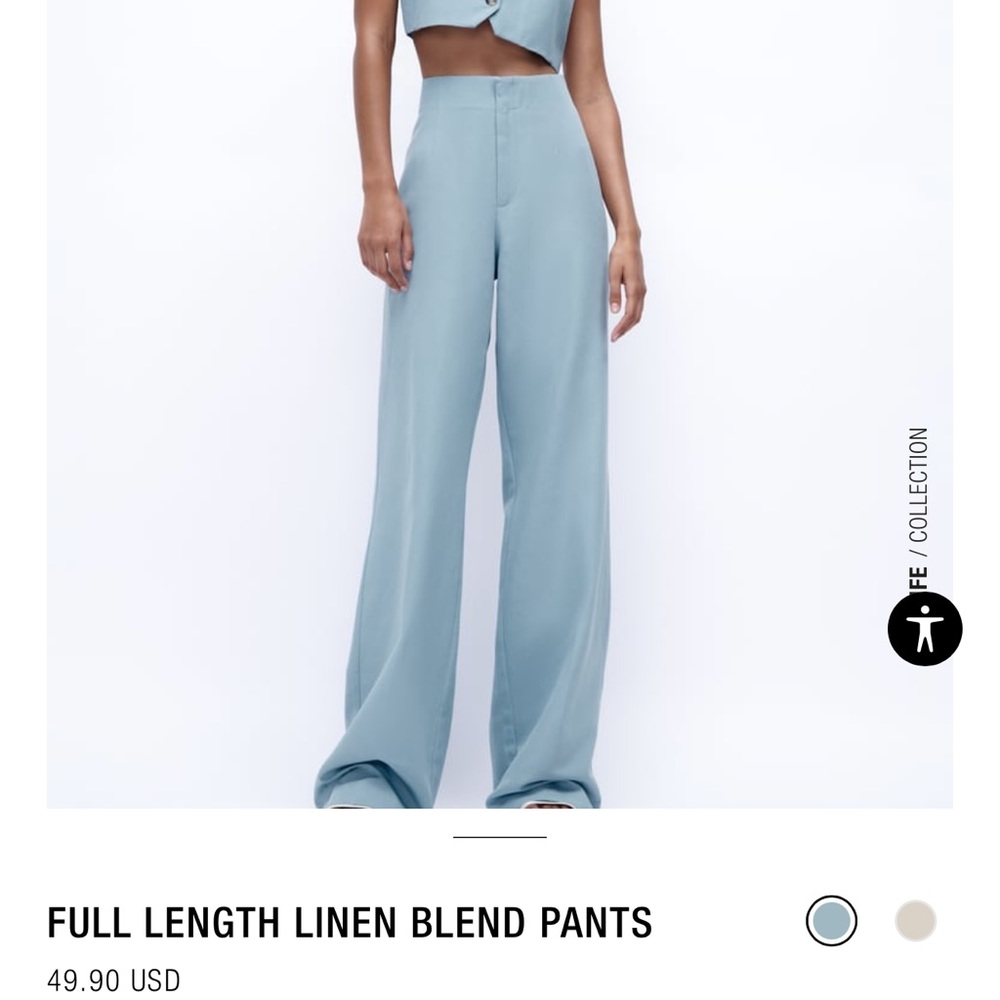 Zara pants new blue